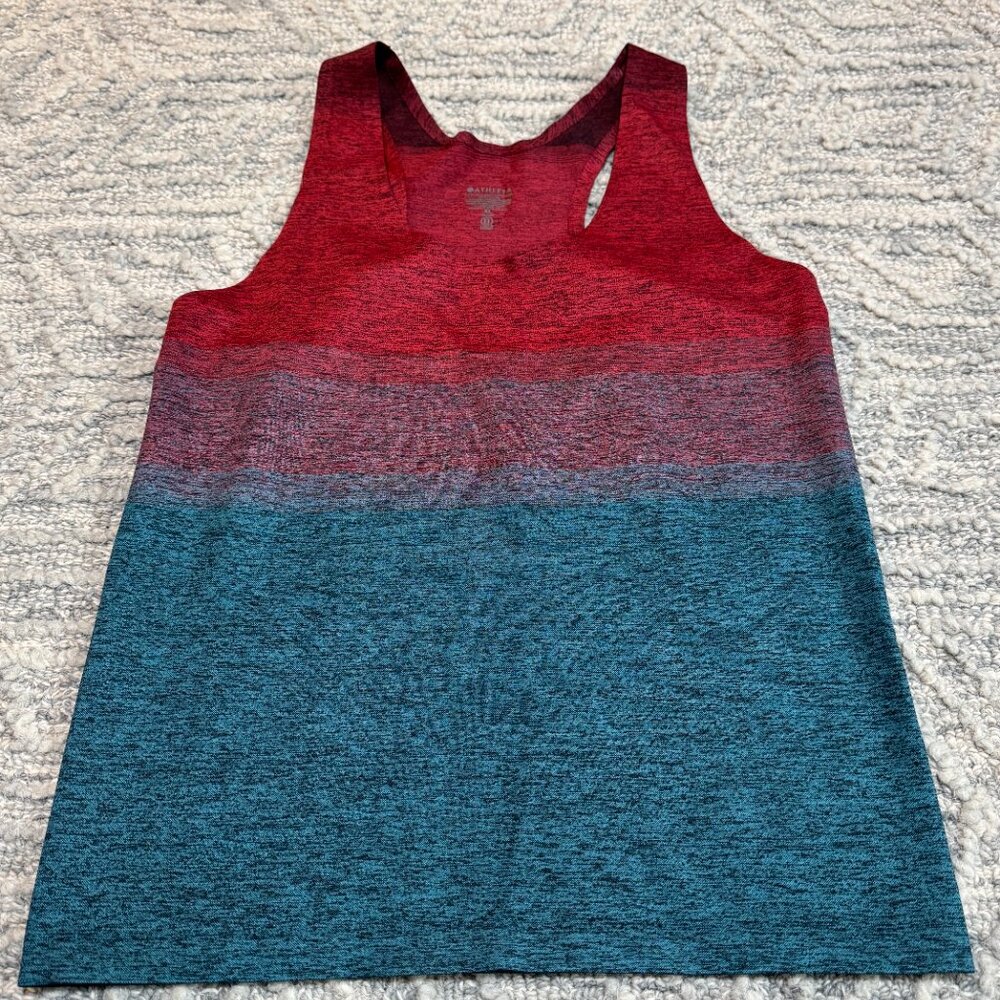 Athleta blue red ombre athletic tank top size XL